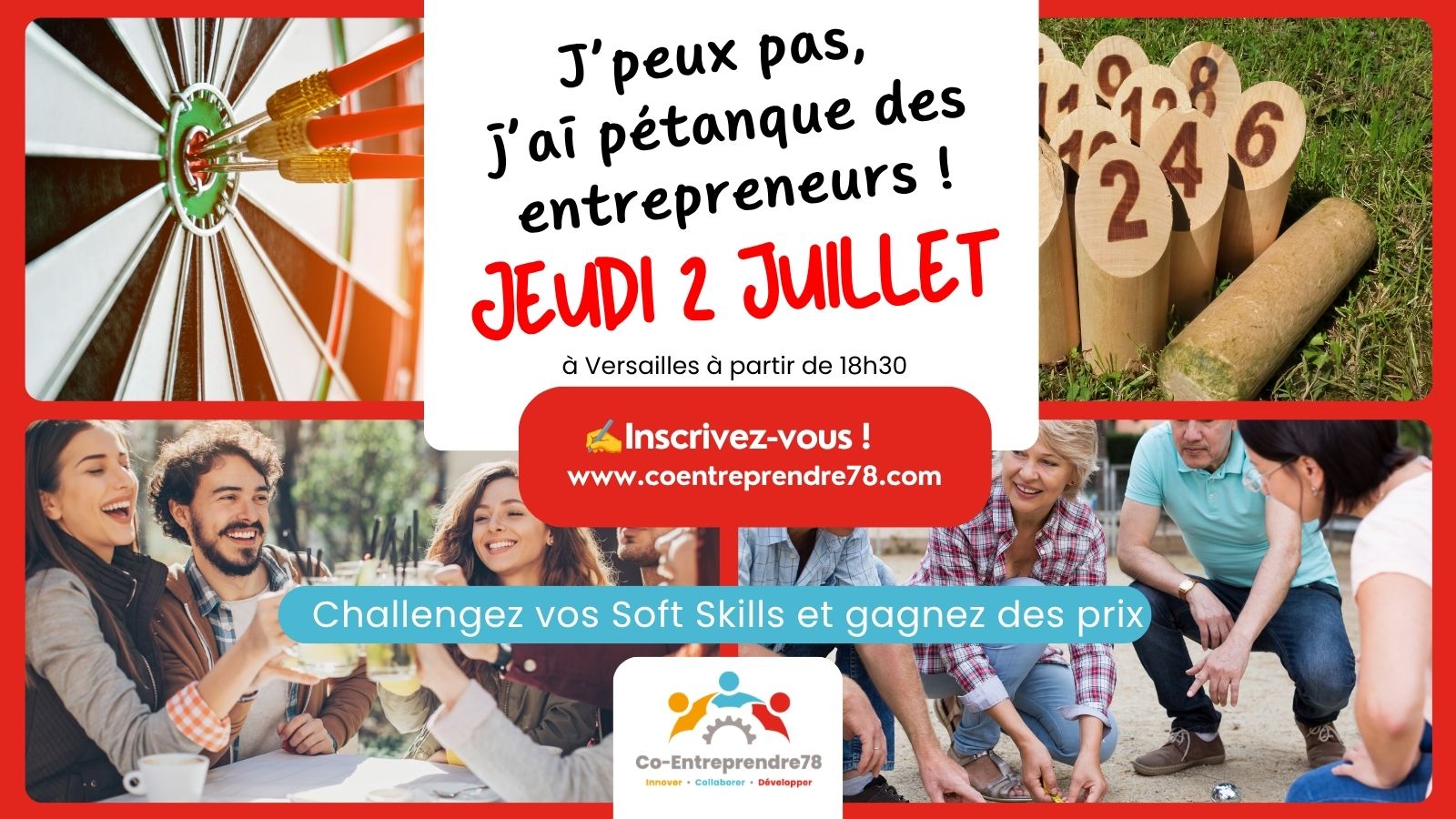 Dernier Afterwork avant l'été - La pétanque des entrepreneurs -Jeudi 2 Juillet